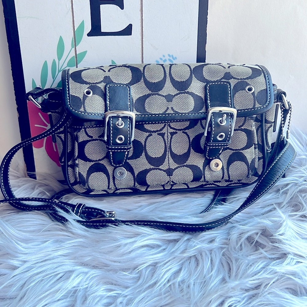 coach vintage signature C crossbody bag GUC